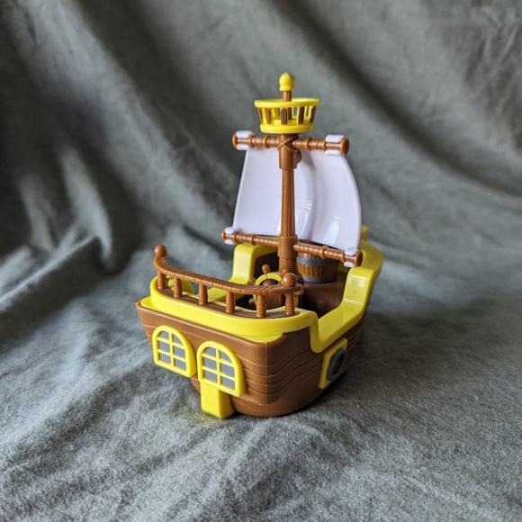 Ryan's World Pirate Ship Toy SS Ryan Bonkers  6" Brown Yellow Sun Playset Boat 1 - Picture 12 of 12